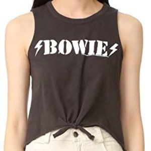 Chaser  Bowie Tie Front Muscle Tank Vintage Black